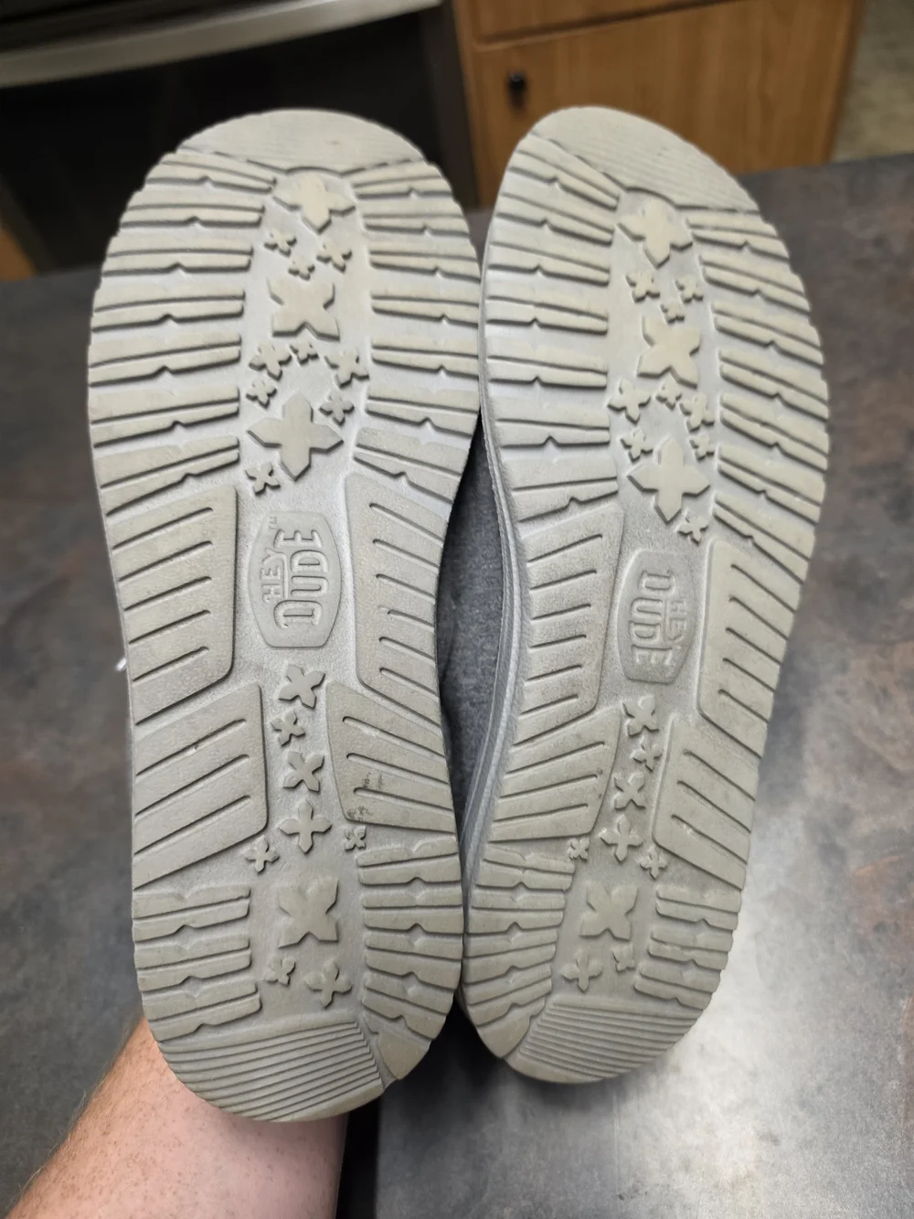 Hey Dude Mens Grey Wally Stretch Jersey Casual Slip-On Shoes - Size 11